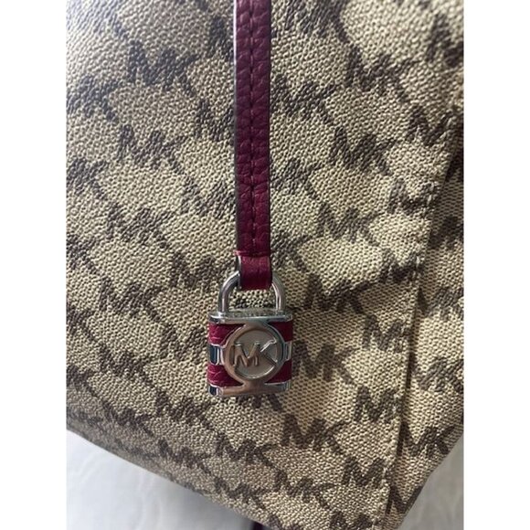 B907 - Preloved Michael Kors Grayson Duffel Medium Satchel – Classic MK Style - Picture 2 of 4